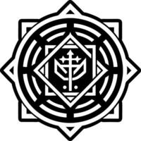 A solid style icon of psalm symbol vector