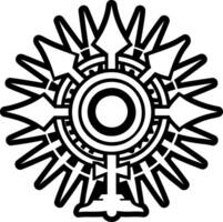 Monstrance icon in filled style vector