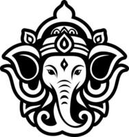 A solid style icon of ganesha symbol vector