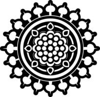 A glyph style icon of rudraksha beads symbol vector
