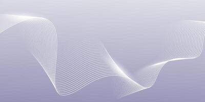 Abstract gray background white wave lines vector