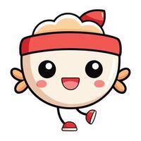 a cartoon character wearing a hat and running vector