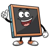 blackboard character with white background vector
