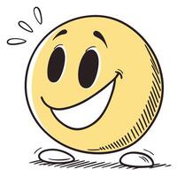 a cartoon smiley face with a happy expression vector
