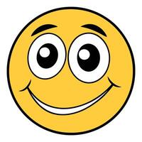 a smiley face with big eyes and a smile vector