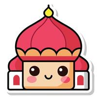 a cartoon character with a red hat and a red dome vector