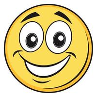 a cartoon smiley face with a big smile vector
