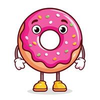 donut character with arms vector