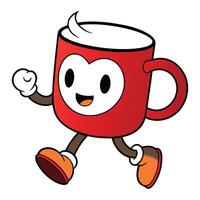a cartoon character running with vector