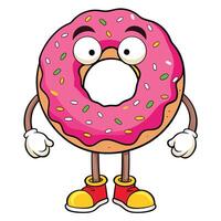 a cartoon donut character with vector