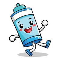 water bottle running with arms outstretched vector