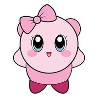 kirby white background illustration vector