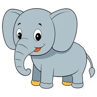 an elephant is standing in front of a, white background vector