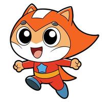 a cartoon character running with a big smile on his face vector