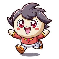 a cartoon character running with his arms outstretched vector