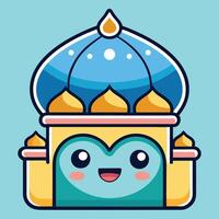 character with a blue dome and a smile vector