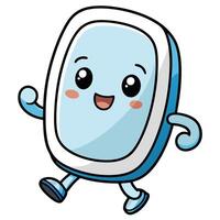 a cartoon character running vector