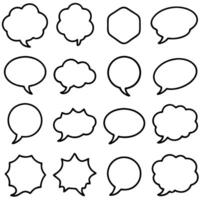 speech bubbles with different shapes vector