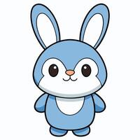 bunny with big eyes white background white background vector