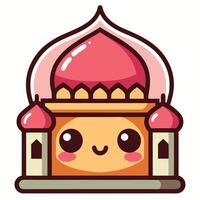 a cartoon building with a pink dome vector