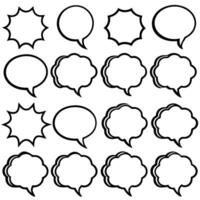 a set of speech bubbles with different vector