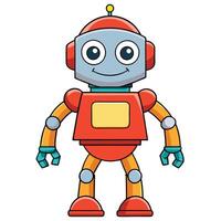 robot white background white background vector