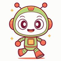 robot illustration background vector