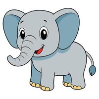 elephant is standing in front of a white background vector