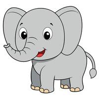 an elephant white background vector