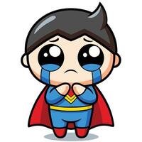 superman crying cartoon character white white backgroundwhite backgroundbackgroundwhite backgroundwhite backgroundwhite background vector
