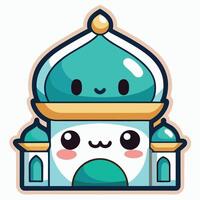 a cartoon character with a blue dome and a smile vector