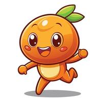an orange character running with a smile vector