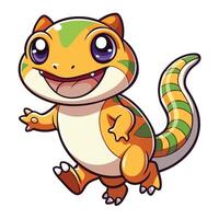 a cartoon character of a lizard with big eyes vector