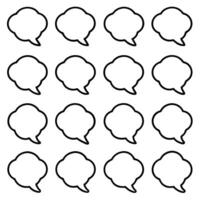 speech bubbles with different shapes and sizes vector
