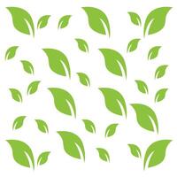 Seamless Pattern Simple Repeated Green Leaf Nature vector