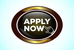 Apply now web button design vector