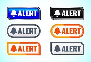 Alert button set Suitable for mobile app, and website UI design. vector