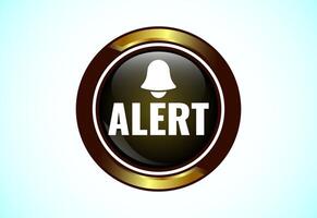 Alert button design illustration. Suitable for mobile app, and website UI design. vector