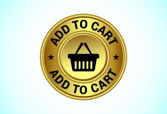 Add To Cart button in gold color. online shopping