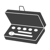 Socket wrench icons in black and white. Automotive vehicle maintenance service illustrations vector