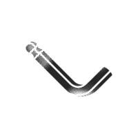 Allen key icon in halftone style. Black and white monochrome vector