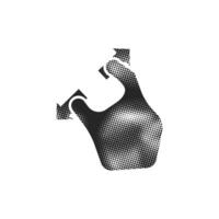 Finger gesture icon in halftone style vector