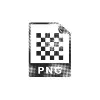 Image picture file format icon in halftone style. Black and white illustration. vector