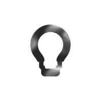 Bicycle spoke tensioning tool icon in halftone style. Black and white monochrome illustration. vector
