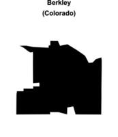 Berkley, Colorado blank outline map vector