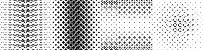 Black and white pattern background bundle vector