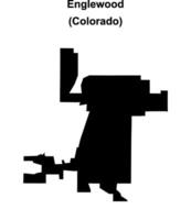 Englewood, Colorado blank outline map vector