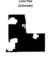 Lone Tree, Colorado blank outline map vector