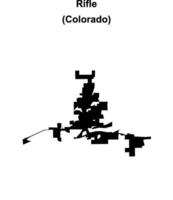 Rifle, Colorado blank outline map vector