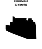 Sherrelwood, Colorado blank outline map vector